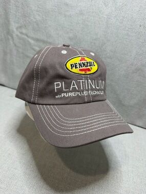 NWOT Pennzoil Platinum Embroidered Men's Gray Cap